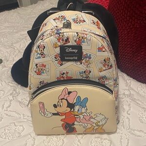 Loungefly Disney Cream and Multicolor Backpack